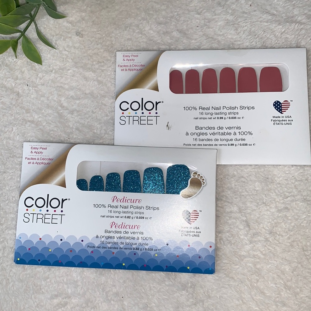 NEW 2 Color Street Nail Packs Pedicure How Swede Manicure No Way San Jose
